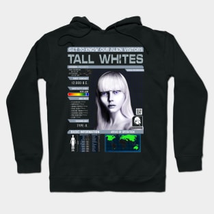 Our Alien Visitors: Tall Whites Hoodie